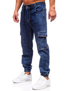 Herr Cargo jeans-joggers Marinblå Bolf 8133