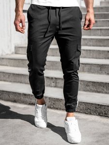 Herr Cargo-joggers Svart Bolf 0012