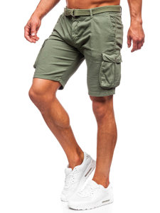 Herr Cargo-shorts med bälte Khaki Bolf 010