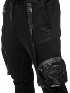 Herr Cargo-sweatpants Svart Bolf 6583