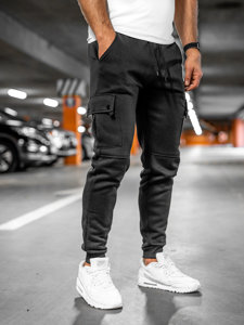 Herr Cargo-sweatpants Svart Bolf JX325A