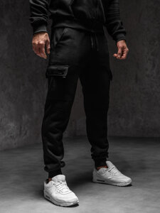 Herr Cargo-sweatpants Svart Bolf JX325B