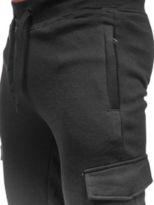 Herr Cargo-sweatpants Svart Bolf JX326