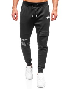 Herr Cargo-sweatpants Svart Bolf K10286