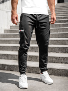 Herr Cargojogger-sweatpants Svart Bolf JX5063A