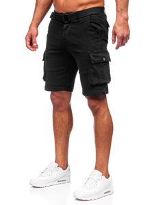 Herr Cargoshorts med bälte Svart Bolf MP0109NA