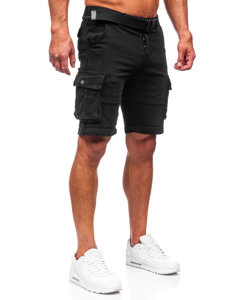 Herr Cargoshorts med bälte Svart Bolf MP0109NA