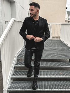 Herr Casual Kavaj Svart Bolf 1652A