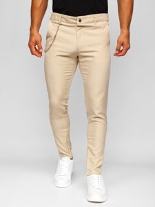 Herr Chino Byxor Beige Bolf 0059