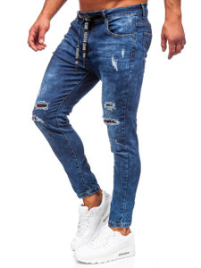 Herr Jeans Regular Fit Marinblå Bolf TF092