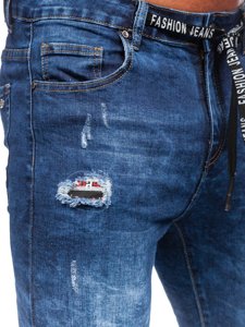 Herr Jeans Regular Fit Marinblå Bolf TF092