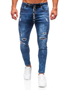 Herr Jeans Regular Fit Marinblå Bolf TF092