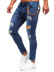 Herr Jeans Regular Fit Marinblå Bolf TF093