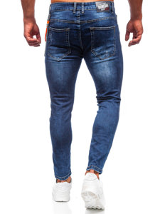 Herr Jeans Regular Fit Marinblå Bolf TF093