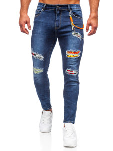 Herr Jeans Regular Fit Marinblå Bolf TF093