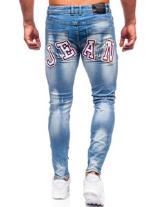 Herr Jeans Skinny Fit Marinblå Bolf E7869B