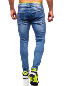 Herr Jeans Skinny Fit Marinblå Bolf KX555