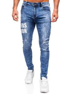 Herr Jeans Slim Fit Blå Bolf TF292