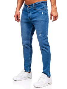 Herr Jeans Slim Fit Marinblå Bolf 6453