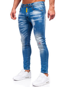 Herr Jeans Slim Fit Marinblå Bolf BC1025