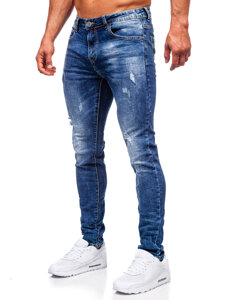 Herr Jeans Slim Fit Marinblå Bolf KX718A