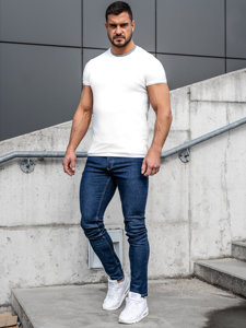 Herr Jeans Slim Fit Marinblå Bolf MP003BS