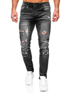 Herr Jeans Slim Fit Svart Bolf MP0086N