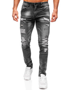 Herr Jeans Slim Fit Svart Bolf MP0156N