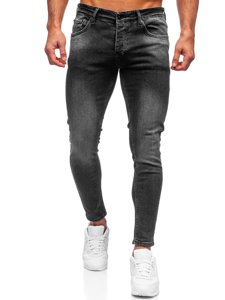 Herr Jeans Slim Fit Svart Bolf R927