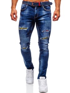 Herr Jeans Slim Fit med bälte Marinblå Bolf 80034W0