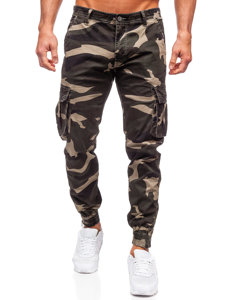 Herr Jeans cargo-joggers Khaki Bolf J685