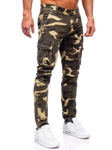 Herr Jeans cargo-joggers Khaki Bolf Z811