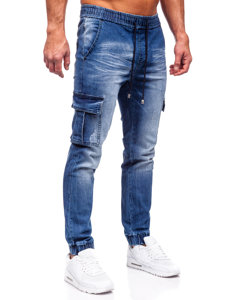 Herr Jeans cargo-joggers Marinblå Bolf MP0130BS