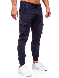 Herr Jeans cargo-joggers Marinblå Bolf Z808