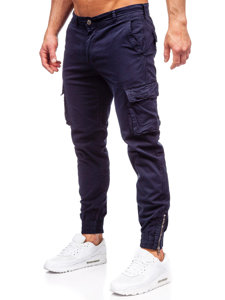 Herr Jeans cargo-joggers Marinblå Bolf Z808