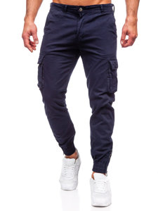 Herr Jeans cargo-joggers Marinblå Bolf Z808