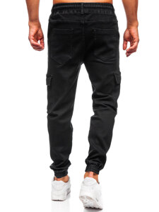 Herr Jeans cargo-joggers Svart Bolf 8170