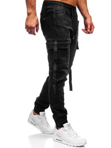 Herr Jeans cargo-joggers Svart Bolf 8871