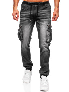 Herr Jeans cargo-joggers Svart Bolf MP0108N