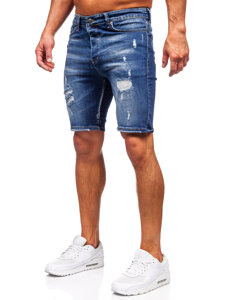 Herr Jeansshorts Marinblå Bolf 0368