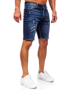 Herr Jeansshorts Marinblå Bolf 0438