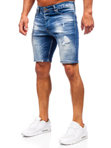 Herr Jeansshorts Marinblå Bolf 0581