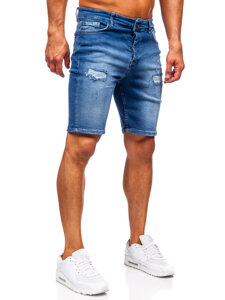 Herr Jeansshorts Marinblå Bolf 0727