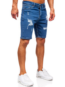 Herr Jeansshorts Marinblå Bolf 0762