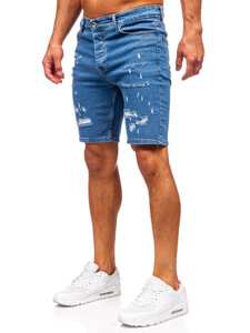 Herr Jeansshorts Marinblå Bolf 0792