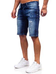 Herr Jeansshorts Marinblå Bolf 3001