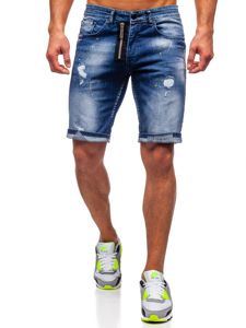 Herr Jeansshorts Marinblå Bolf R3008