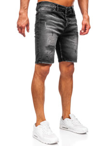 Herr Jeansshorts Svart Bolf 0376