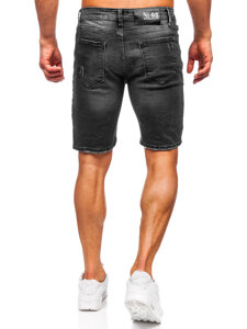 Herr Jeansshorts Svart Bolf 0392