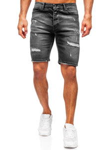 Herr Jeansshorts Svart Bolf 0392